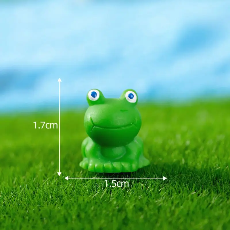 50 Pcs Mini Frog Garden Decor Green Frog Figurines Miniature Home Décor Tiny Plastic Frogs Fairy Garden Decor