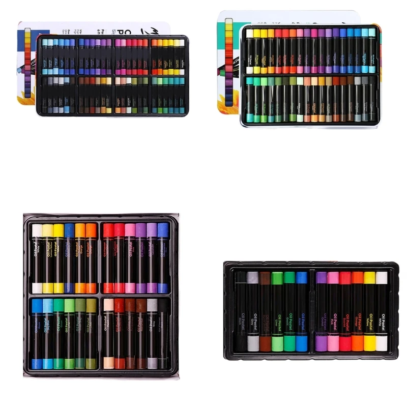 

12/24/36/48 Color Oil Crayon Pastels, Children Art Supplies for Artists Kids Students Art Painting Coloring Sketching