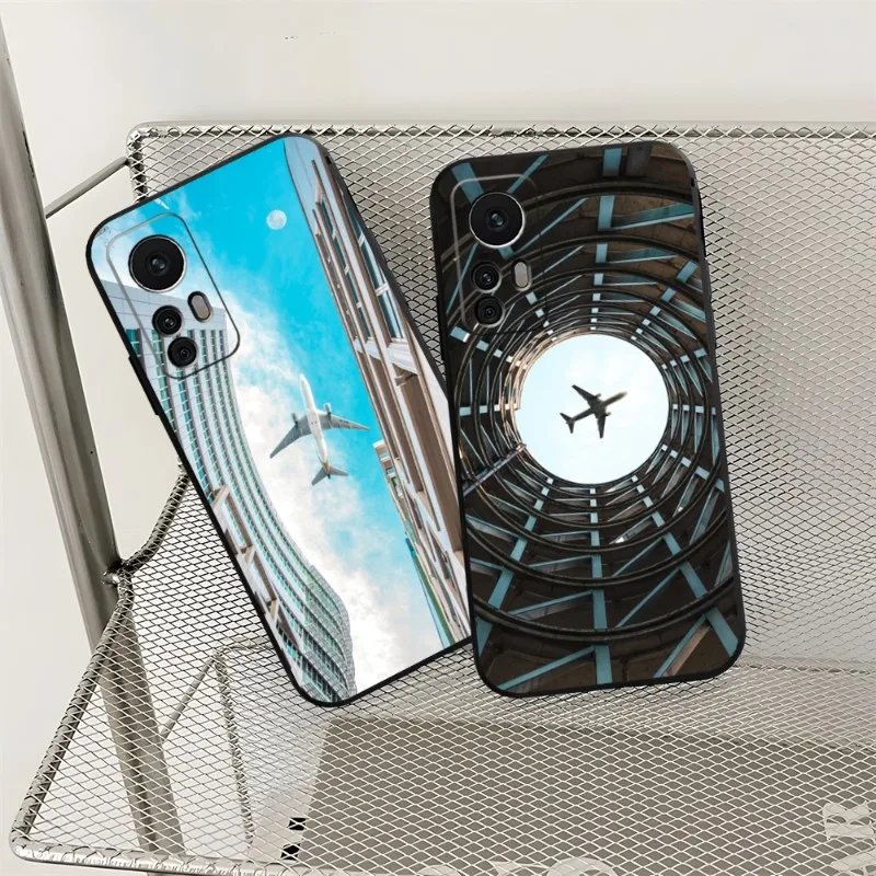 Чехол для телефона с самолетом для Xiaomi POCOF3 X3 GT M4Pro M3 X4Pro NFC 10Pro Redmi Note 11 11T 10 9 Pro Plus