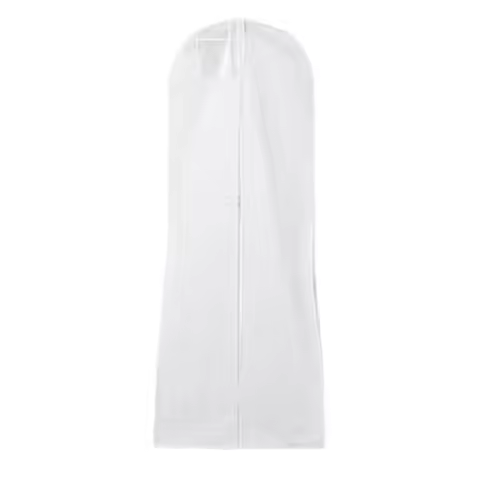 J1UL1N Long Wedding Dress Bag Cover Evening Dress Dust Cover Bridal Garment Storage Bag Nonwoven Wedding Dress Dust Cover White