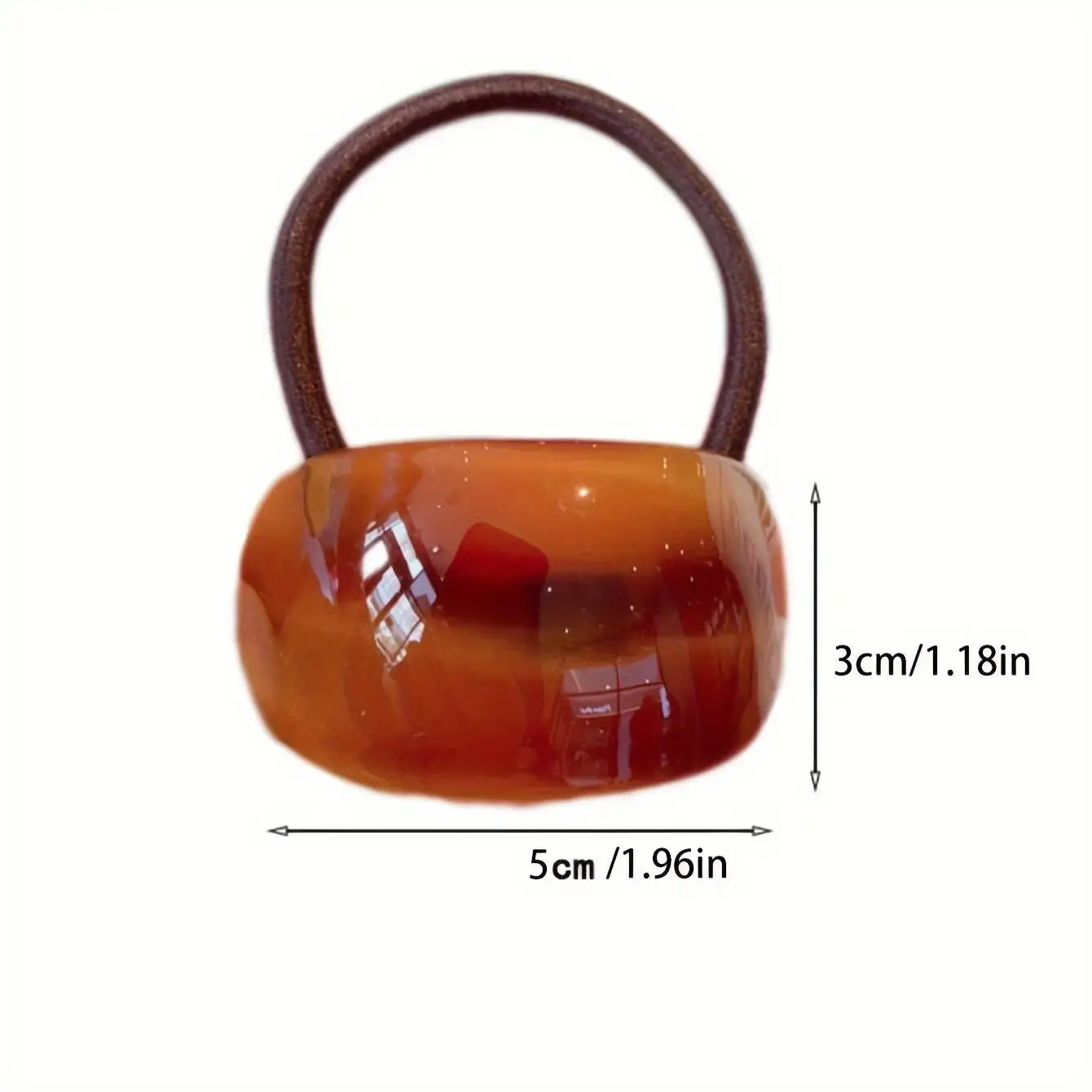 ربطة شعر أنيقة من الأسيتات المزخرفة بالرخام، حامل ذيل حصان لطيف وحلو للنساء والفتيات، أربطة شعر مرنة على الموضة، أربطة مطاطية #6