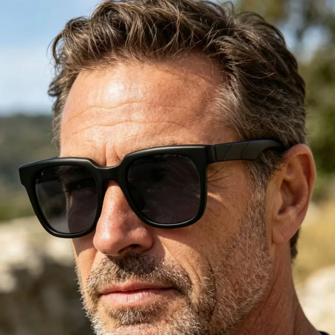 

Black Square Reading Sunglasses Men Classic Designer Presbyopic Readers Outdoor Prescription Shade Eyewear +1.0 1.5
