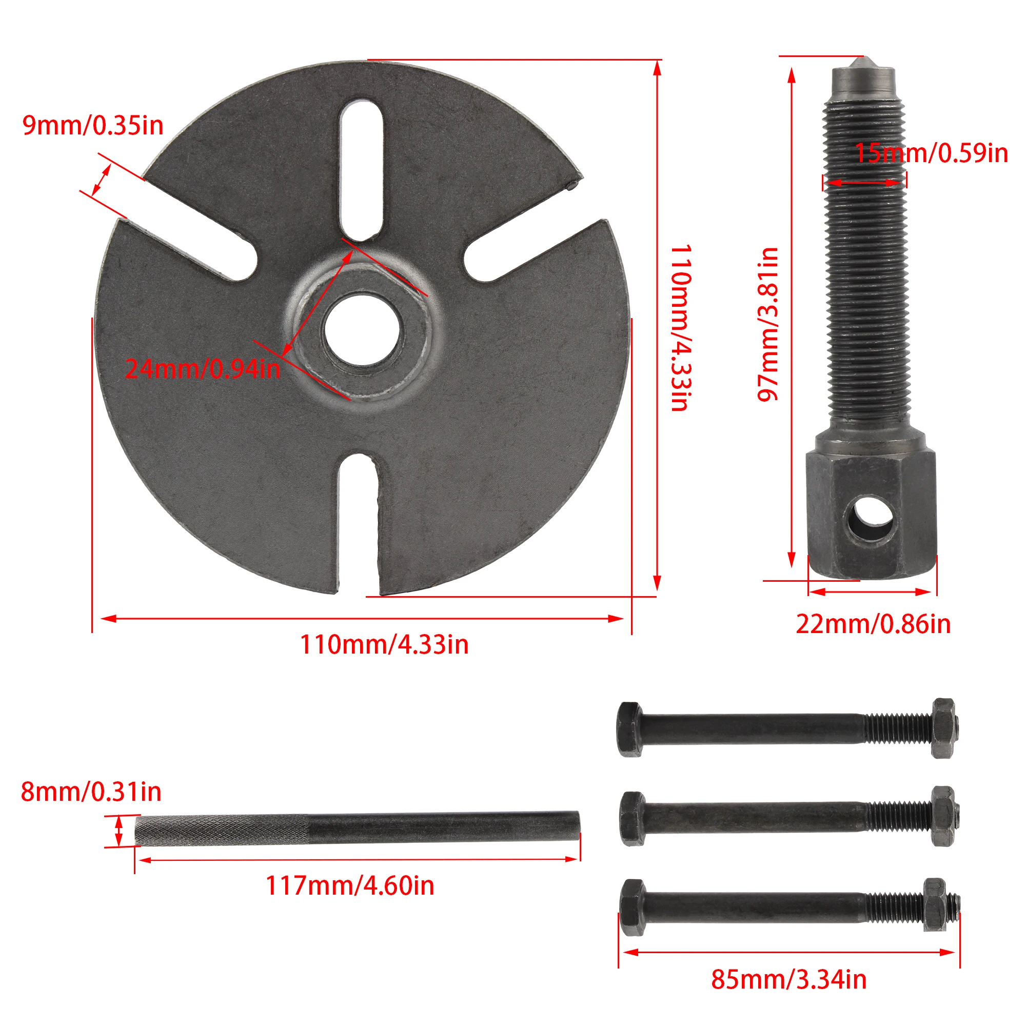 

Motorcycle Magnetic Motor Puller With Bolts Brake Pot Disassembly Special Removal Tool For Yamaha YBR125 SRZ150 YBR 125 SRZ 150
