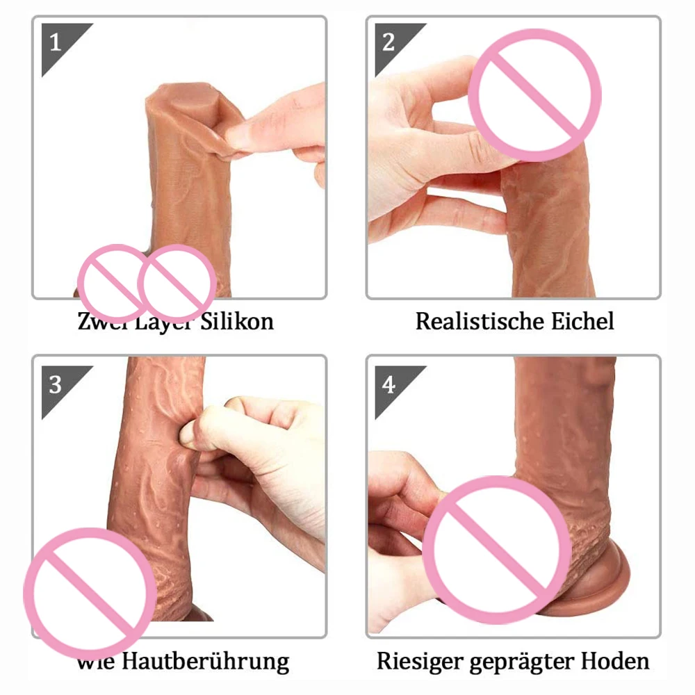 Realistic soft arge Dildo Sex Toy  for Women Fake Dick Suction Cup Silicone Realistic Dildos Penis Female Masturbation Erotic