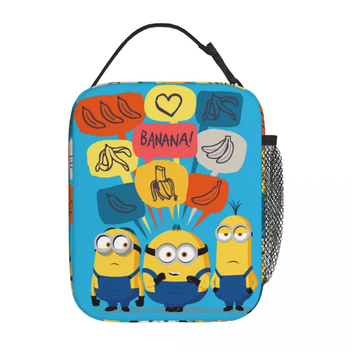 Minions Insulated Lunch Bag Cooler Bag  Lunch Container Dave Otto Kevin Large Lunch Box Tote Food Bag Work Outdoor