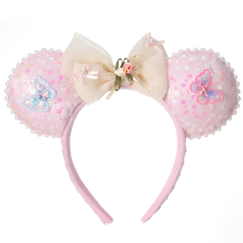 Amusement Park Shell Mickey Hair Hoops Cute Bow Hair Hoops Children's Funny and Sweet Headbands Hair Accessories Headwear