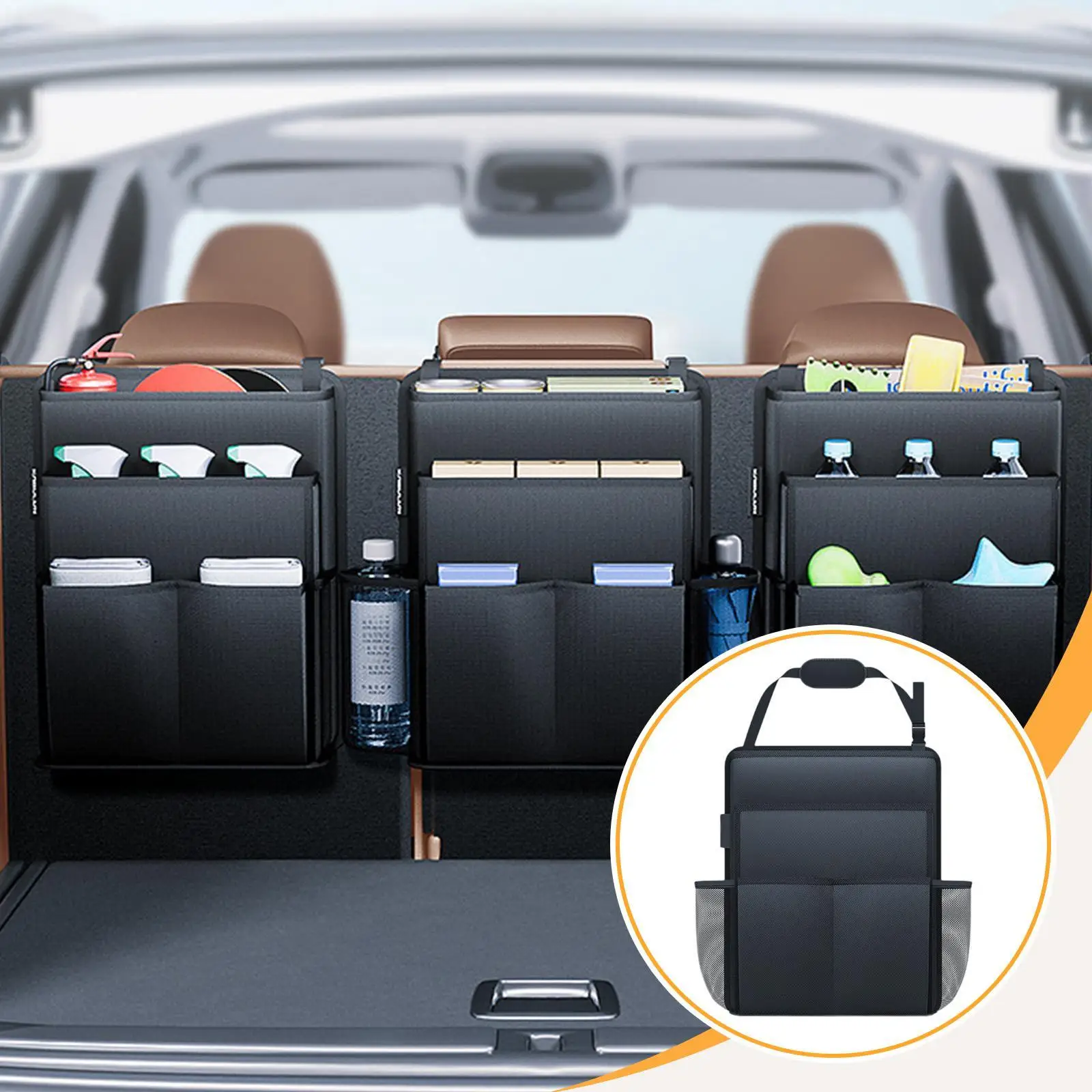 

Аксессуар-органайзер на заднее сиденье автомобиля, многофункциональная ткань Оксфорд, защита заднего сиденья, сумка для хранения автомобильных закусок, книга-зонтики