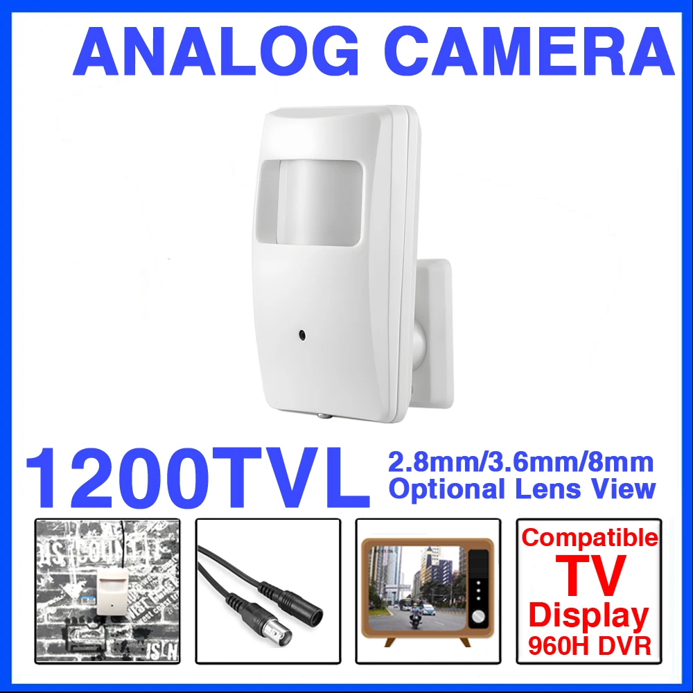 

Detector Style Compatible TV 1200TVL HD CVBS 3.7MM Sharp Cone Lens Analog CCTV Camera Ultimate Surveillance Solutions Monitor