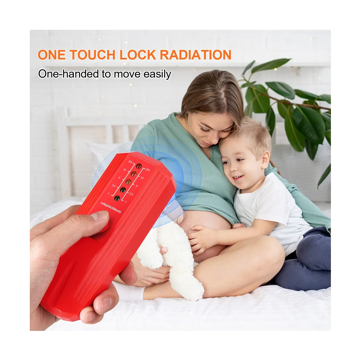 كاشف المجال الكهرومغناطيسي يعمل بالبطارية ، قارئ EMF متر ، قارئ EMF ، EMF الكهربائية