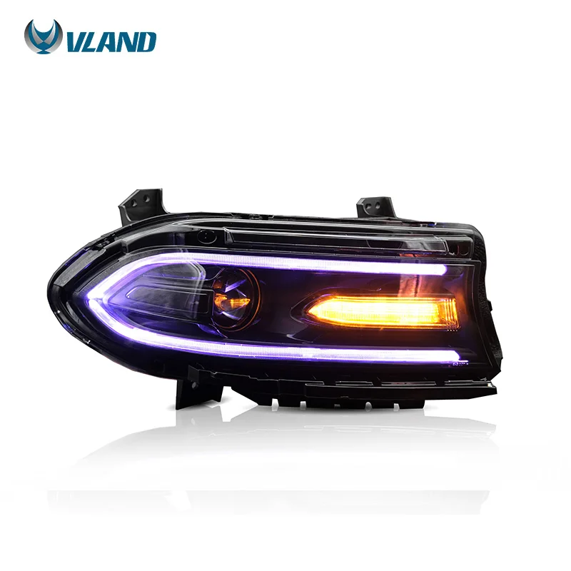 Suitable For Dodge Charger 2015-2020 RGB Full LED Headlight Assembly, Multiple Color Lighting Modes Meet Personalized Needs