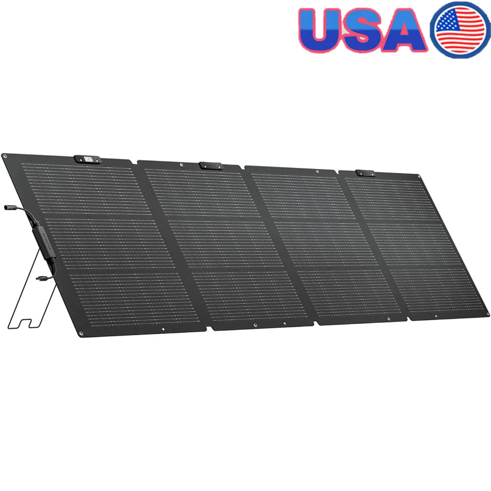 220W Portable Solar Panel High Efficiency N-Type Solar Cells Foldable Durable Lightweight Adjustable Angle IP68 Waterproof