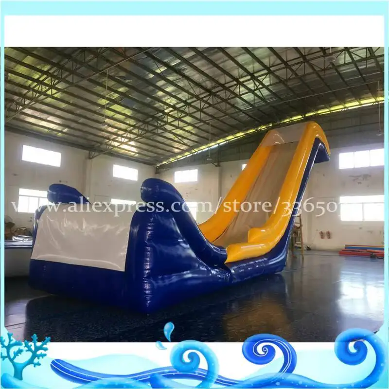 Factory supply custom inflatable yacht slide, giant inflatable yacht water slide for sale fun air slides curved