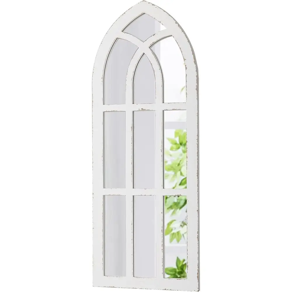 

Длинное арочное зеркало для декора стен, 14 x 36 дюймов, состаренное белое зеркало, деревянная рама ручной работы в стиле фермерского дома, идеально подходит для ванной комнаты.