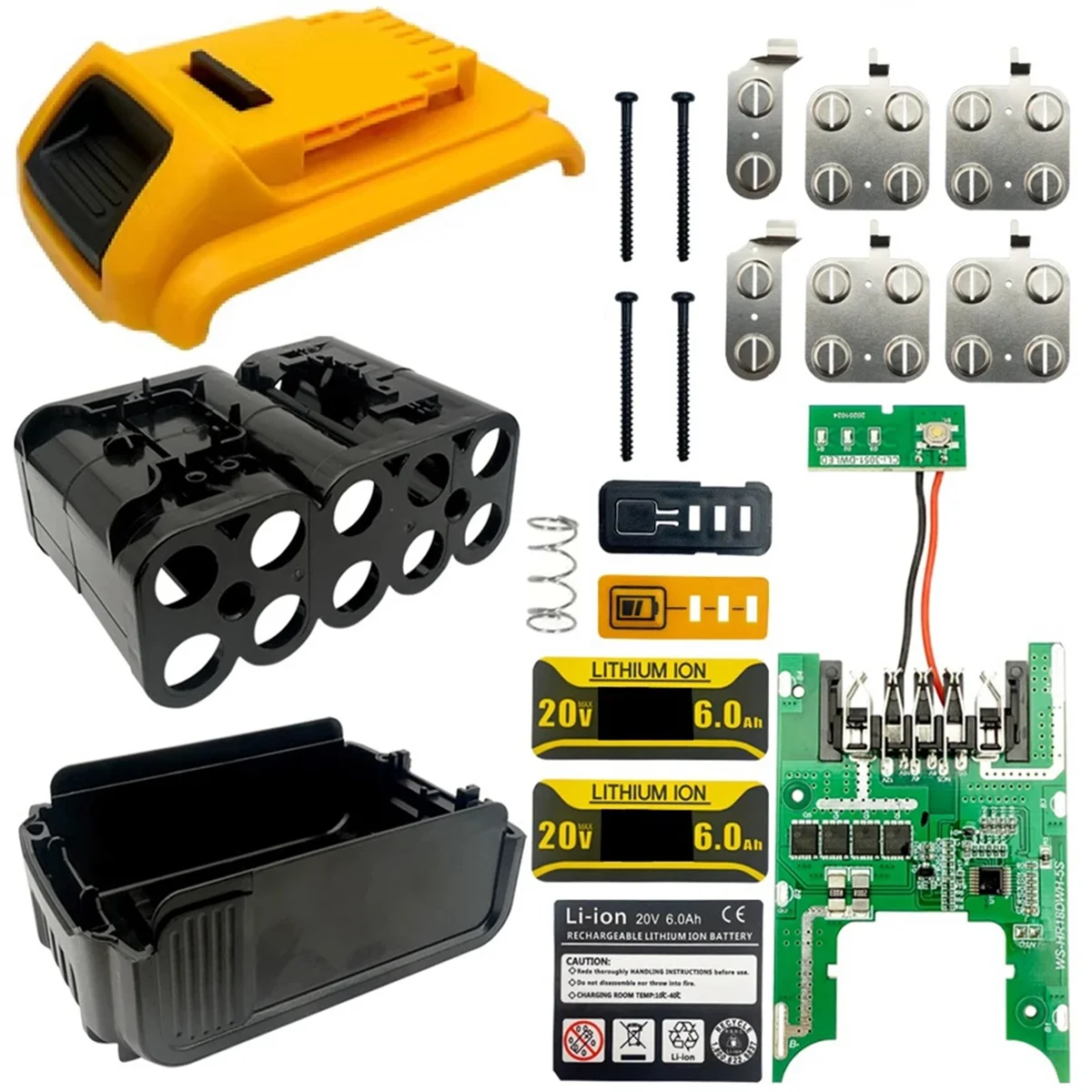 A83Z DCB180 Lithium Battery Box Plastic Case PCB Protection Circuit Board for 18V 20V Li-Ion Battery Housings Shell