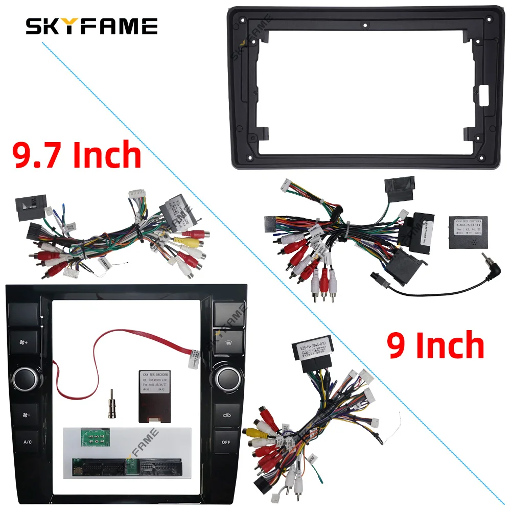 

SKYFAME Car Fascia Frame Adapter Canbus Box Decoder Android Radio Dash Fitting Panel Kit For Audi A4 B7 S4 RS4 B6 Seat Exeo