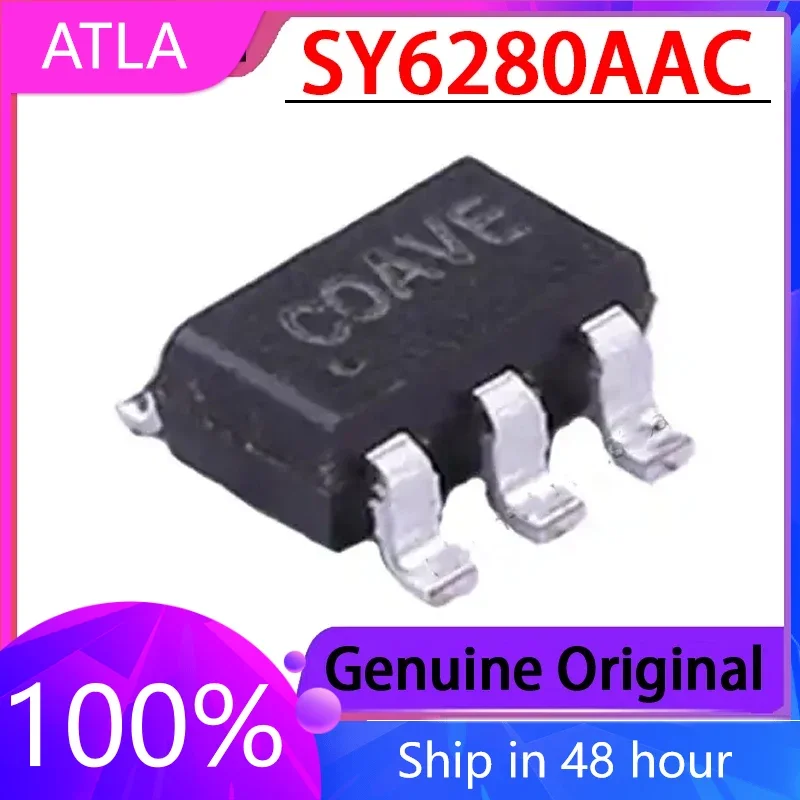 10PCS New Original SY6280AAC Silk Screen CO SOT-23-5 Low Loss Distribution Switch Device Chip