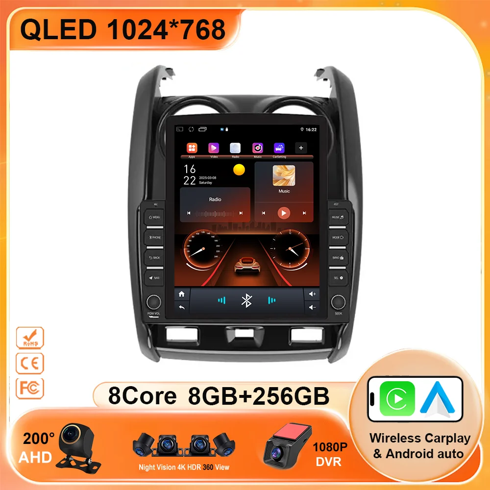 9.7 tela estilo vertical android 15 rádio do carro para renault duster 2015-2020 reprodutor multimídia navegação estéreo gps 2 din