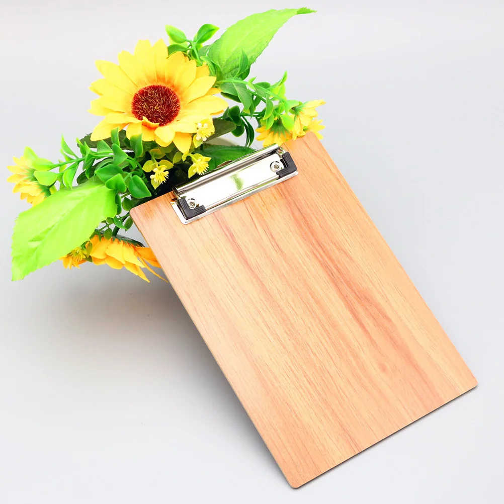 

3Pcs Thick Wooden Writing Boards Portable Clipboards Multifunction Office School Document Filing Board Clip Board