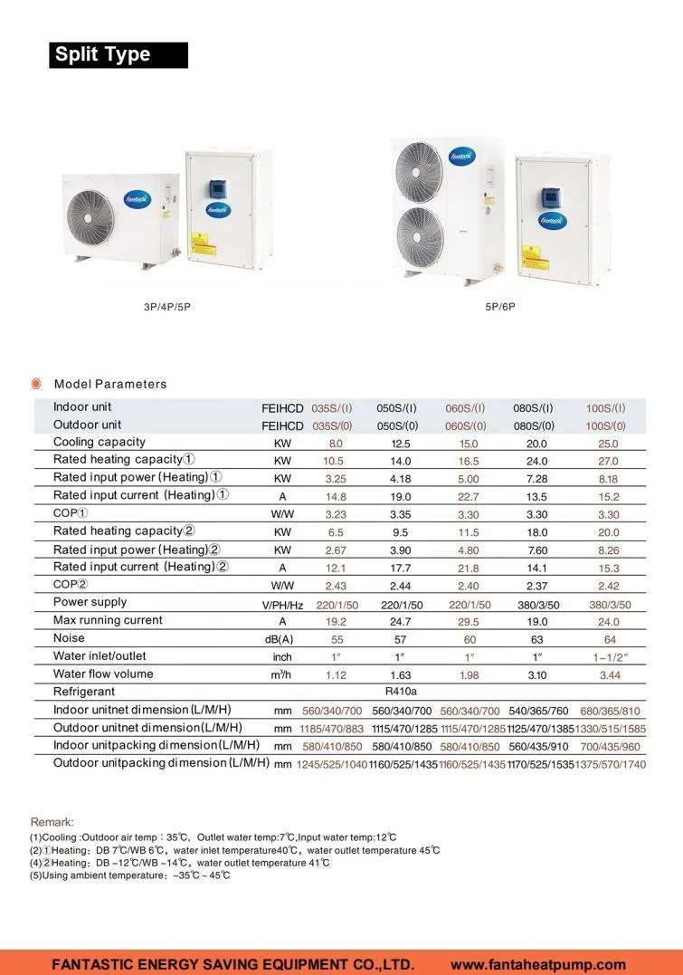 بولندا ألمانيا المحلية 8kw 12kw 16kw 20kw سبليت مكيف الهواء تيار مستمر العاكس سبليت مضخة الحرارة وحدة سبليت #6