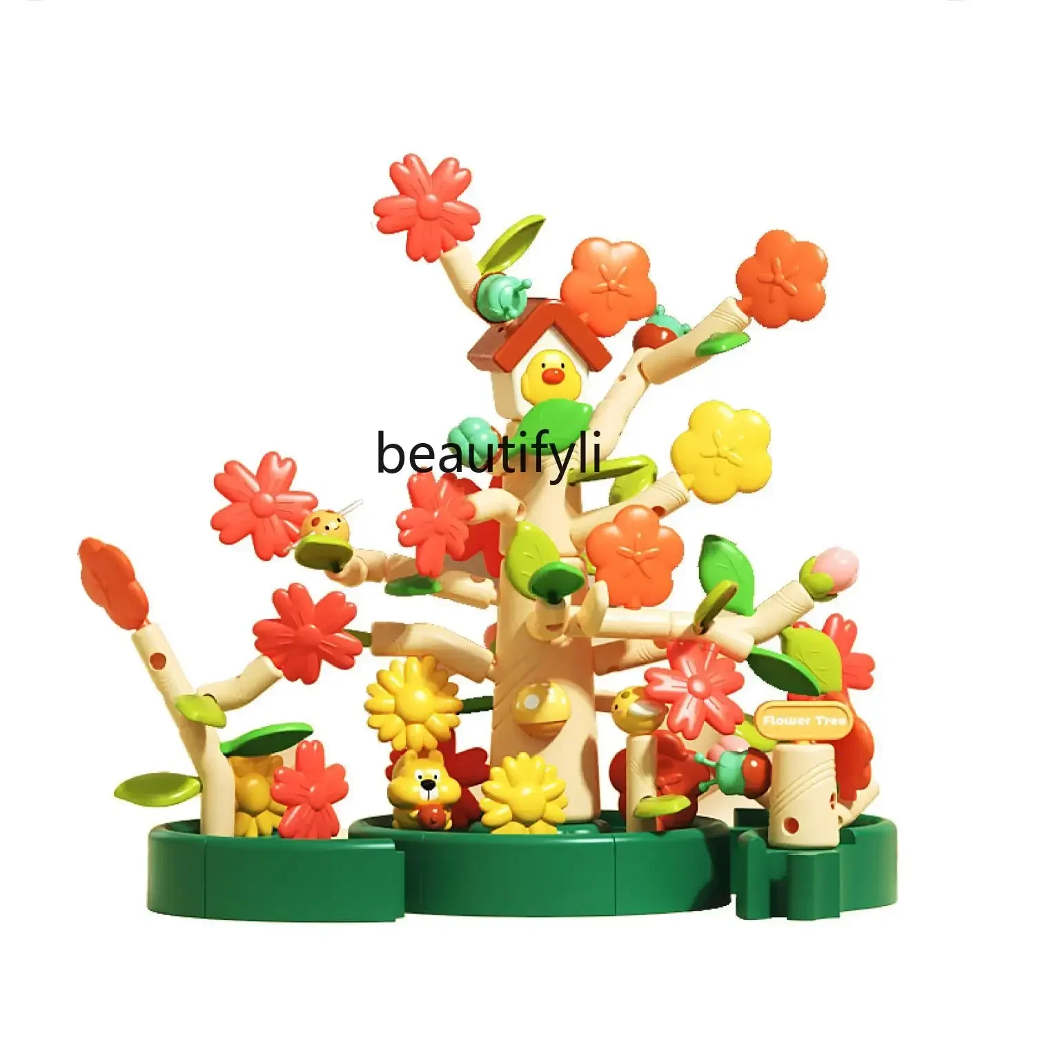 Puzzel bouwsteen bloemboom meisjes DIY jongens en meisjes kinderpuzzelspeelgoed