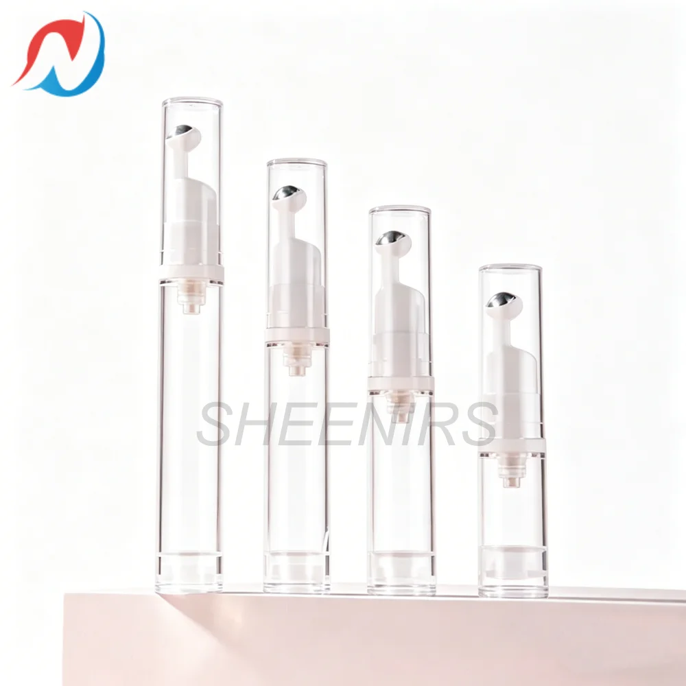 

30pc 5ml 10ml 12ml 15ml Airless Eye Cream Bottles with Roller Ball Empty Serum Dispenser Massage Travel Cosmetic Containers