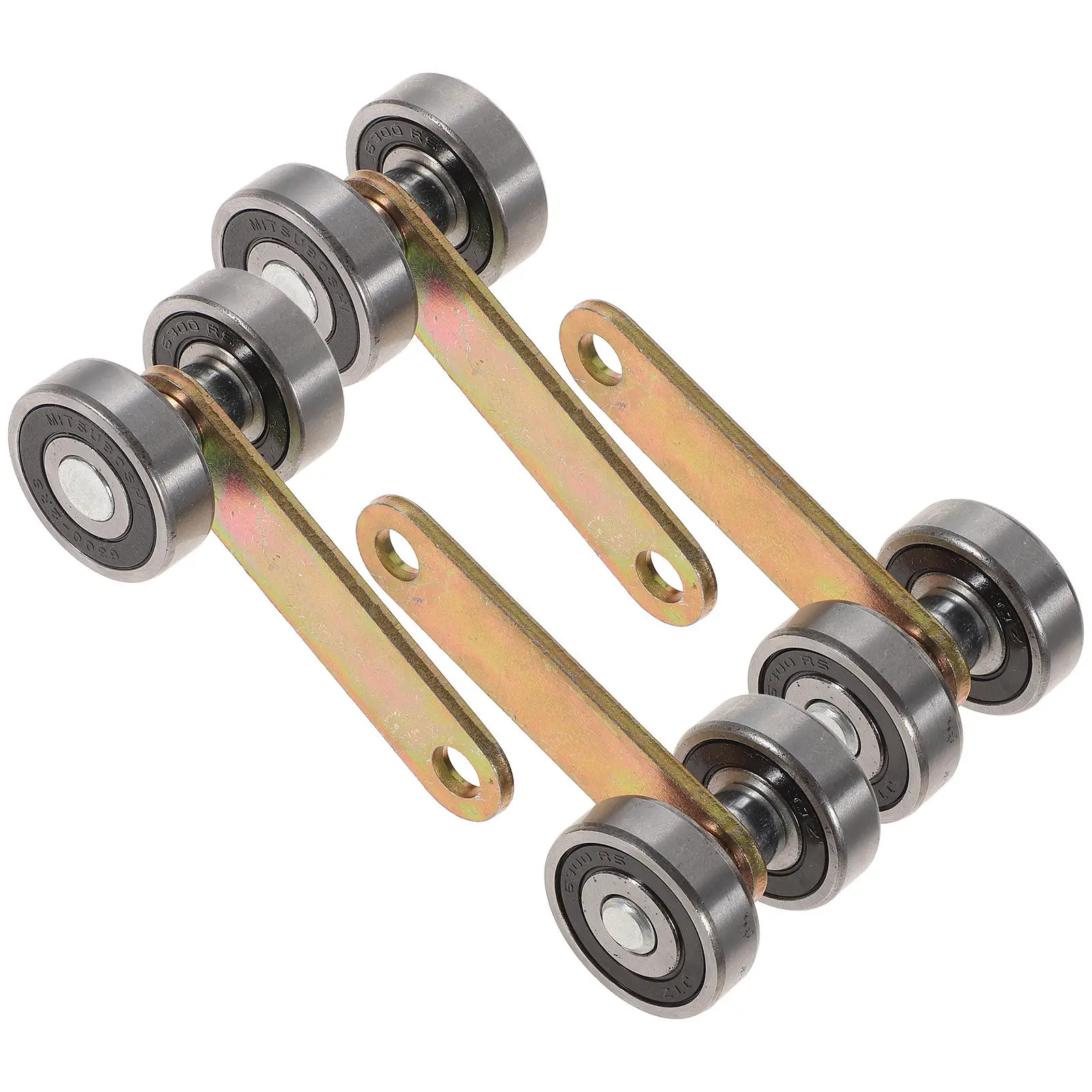 

4Pcs 2 Wheel Trolley Assembly Galvanized Iron Heavy Duty Smooth Sliding Door Roller Replacement for Kitchen Cabinet Barn