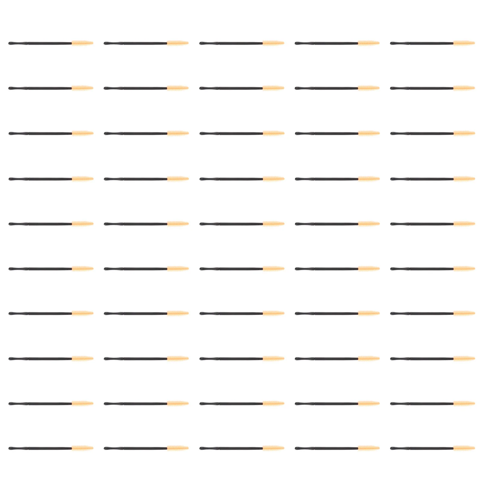 50 個のまつげ使い捨てブラシマスカラワンド眉毛コームプロフェッショナルグラフティングツール高速メイクアップアプリケーション用オレンジ