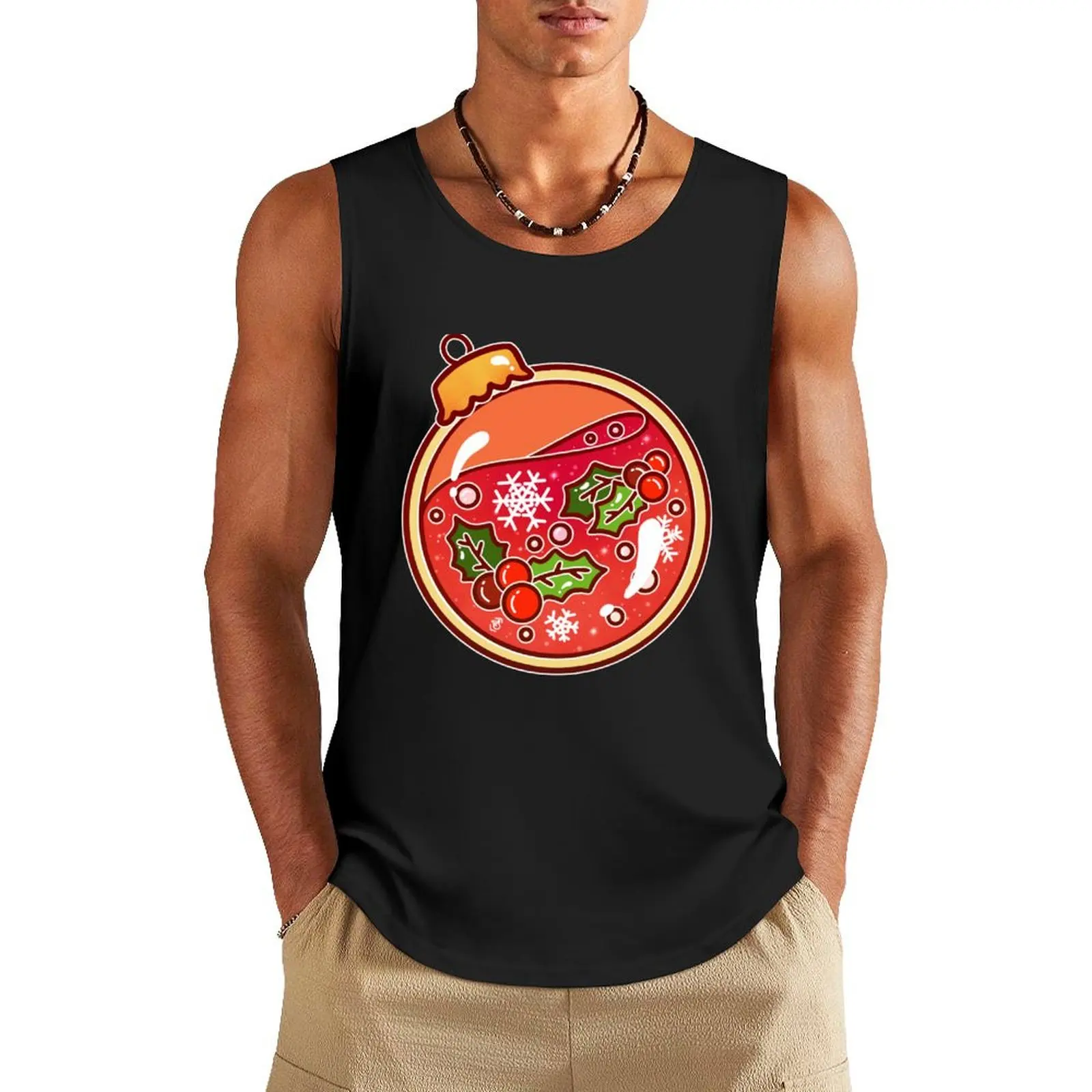 Glass Christmas Ornament Tank Top gym Men's t-shirts gym shirt men Men's gym t-shirts clothes man