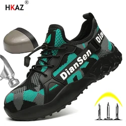 Work Sneakers Steel Toe Shoes Men Safety Shoes Puncture-Proof Work Shoes Boots Indestructible Footwear Security Lightweight