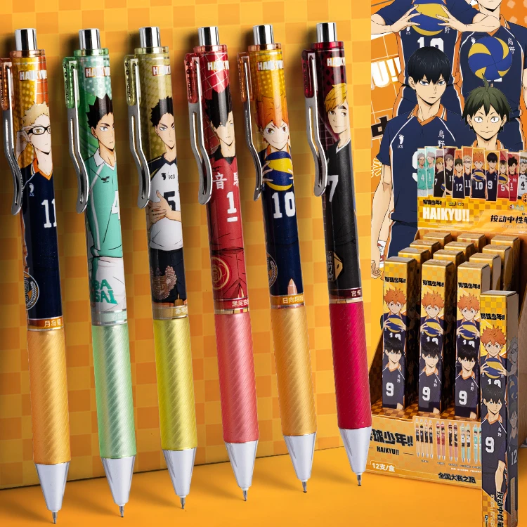 

Anime Game Haikyuu!! Cosplay Cartoon Blind Box Pen Random 0.5mm Stationery Gifts for Children's Day Black Sign Quick Dry Brush