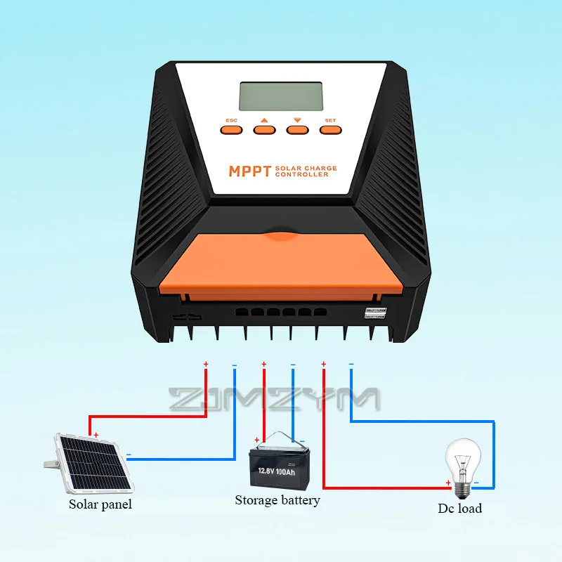 Solar Charge Controller 10A-60A Automatically Recognize Photovoltaic Controller MPPT Power Point Tracking Solar Charge Regulator