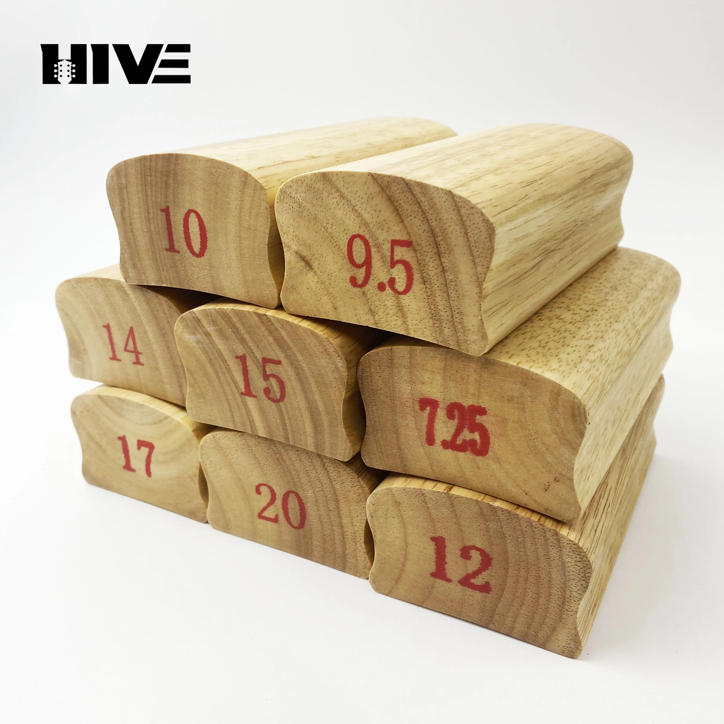 1pc 7.25-20inch Solid Wooden Guitar Radius Sanding Block Fret Leveling Fingerboard Dual Purpose Luthier Tool For Guitar