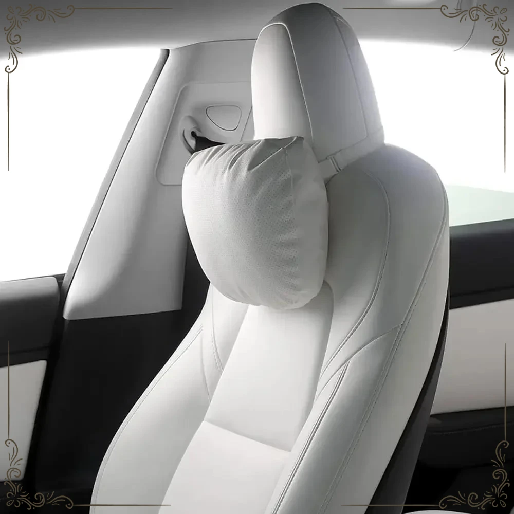 Suede Comfortable Headrest Neck Pillow For Tesla Highland Model 3/Y Model S Model X Accessories Car Neck Pillow for Traveling view 2