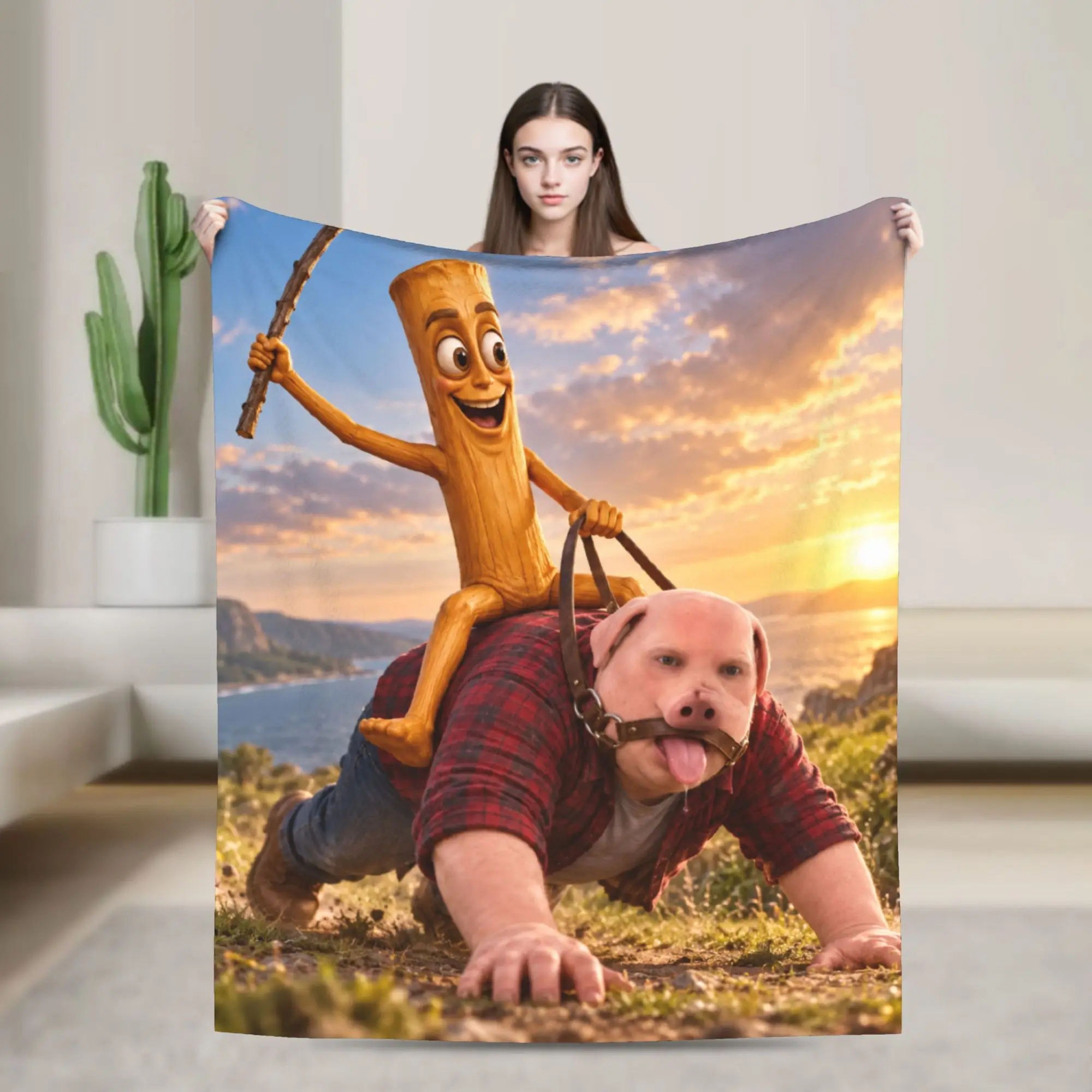 Funny John Pork is Calling Scuba Dance Soft Blanket  Travel Plush Bedding Throws Couch Bed Flannel Bedspread Sofa Bed Cover