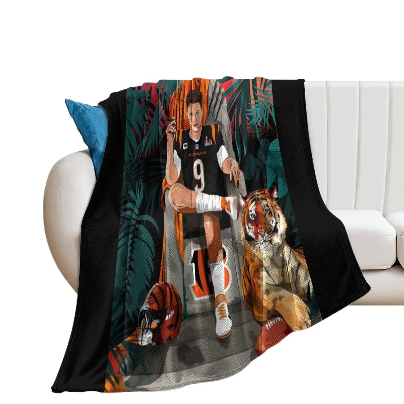 

Joe burrow bengals Throw Blanket Sofa Throw Thermals For Travel Decorative Throw valentine gift ideas Blankets