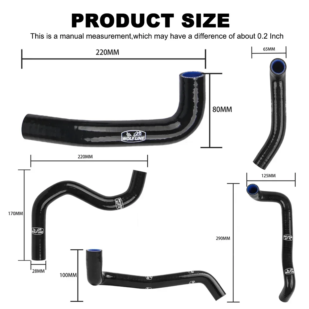 Motorcycle Radiator Coolant Silicone Hose Water-cooled Pipes Tube Kit Accessories For Street Triple R765 RS765 2020-2022 2023 - view 4