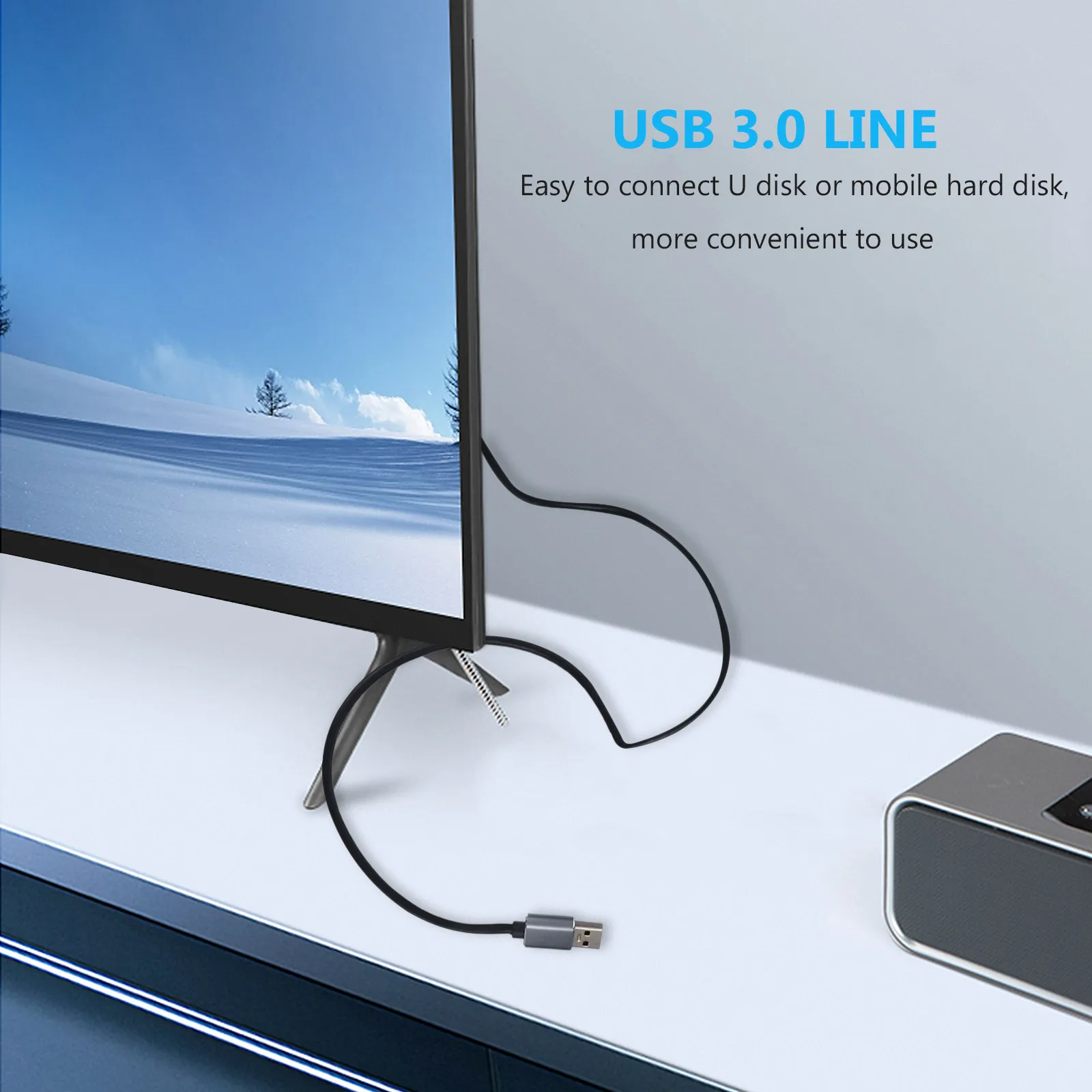 USB 3.0 Cord Male to Male Double End Data Cable Super Speed Connection Cable for Computer Laptop Cooling Pad Dvd Player Camera