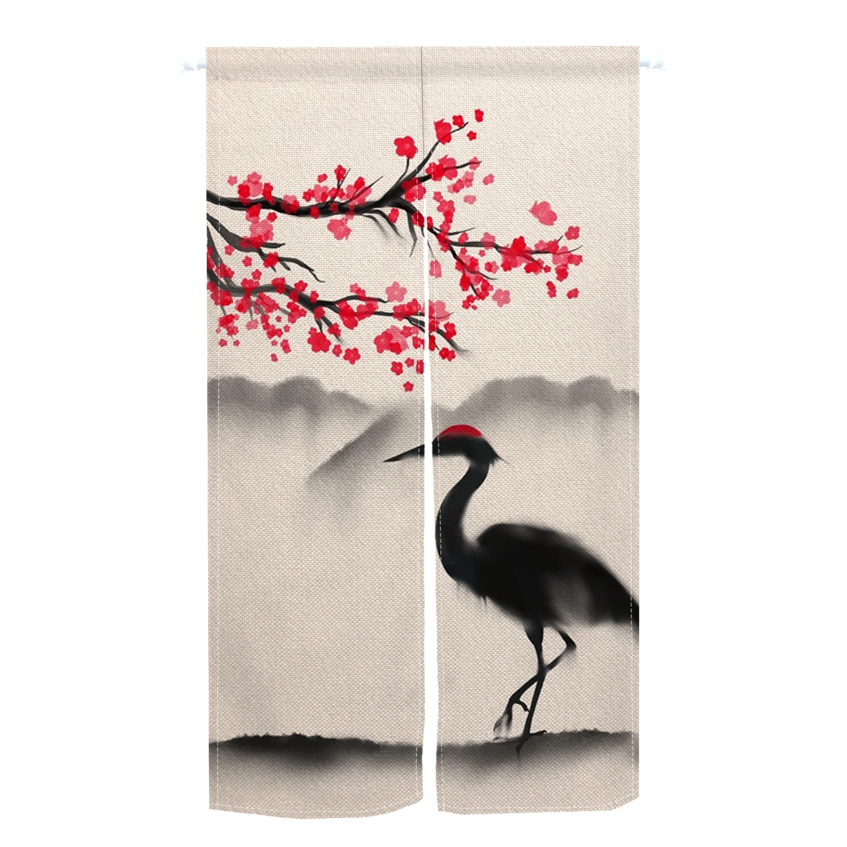 Japanese Door Curtain Japan Samurai Ronin Sun Armor Restaurant Kitchen Entrance Partition Room Decor Hanging Doorway Curtain