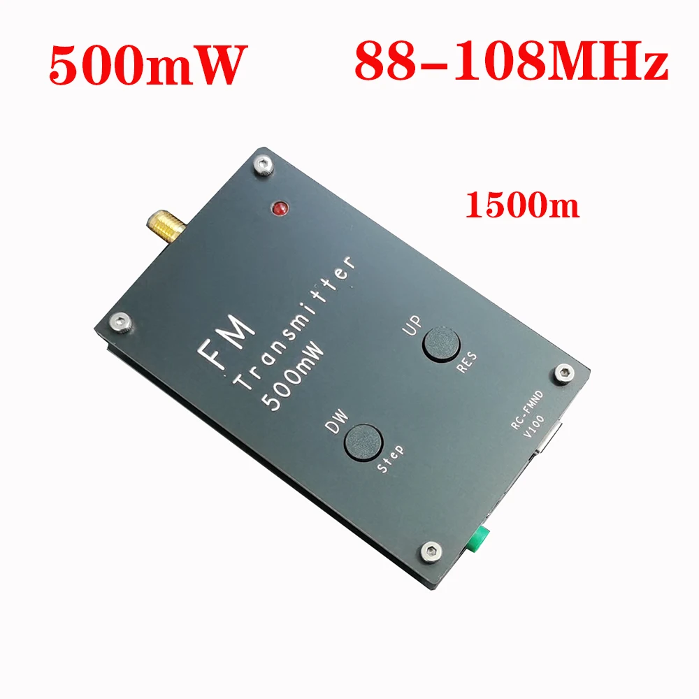 

500mW 88-108MHz FM Transmitter 500mW 88-108MHz Stereo RC-FMND 5v