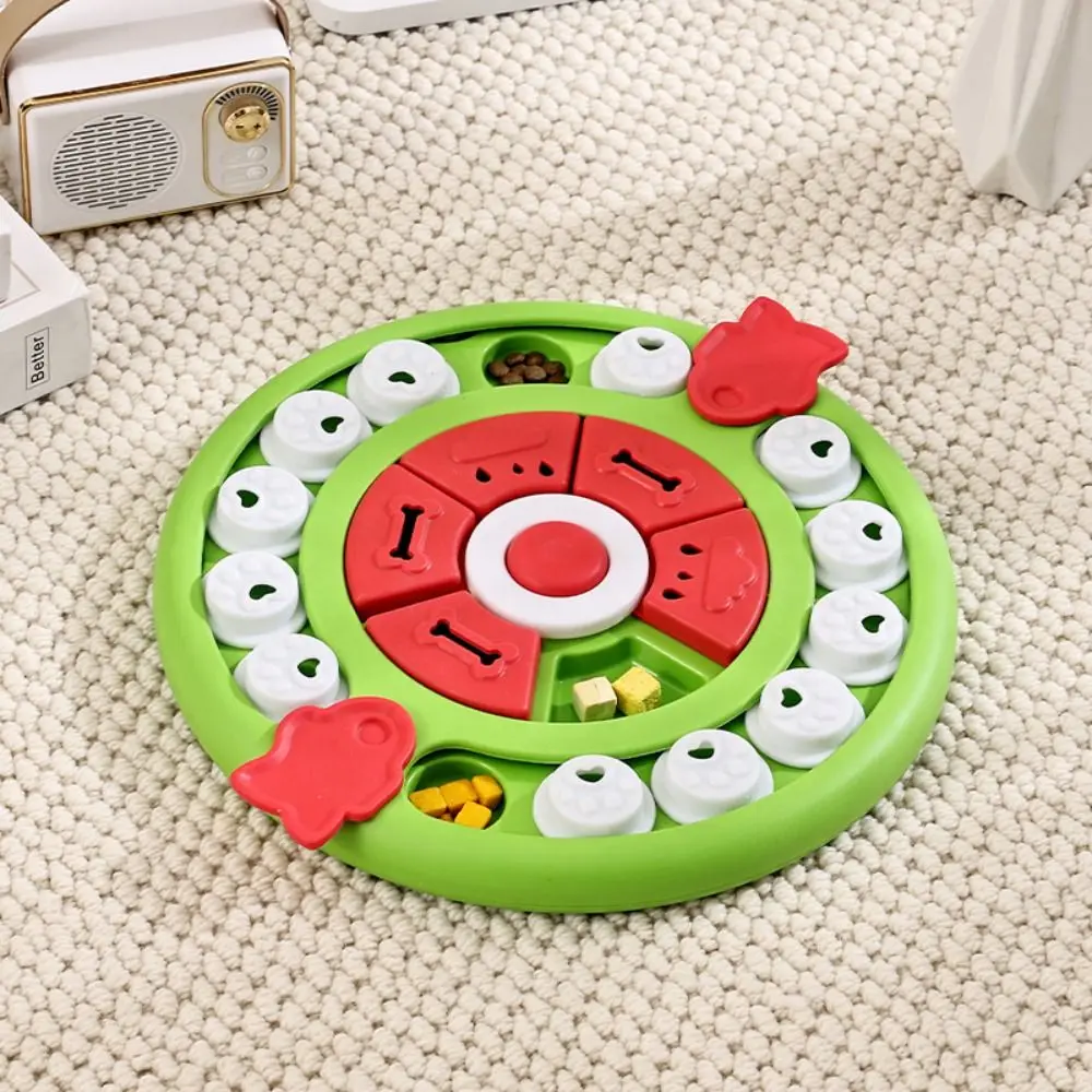 IQ Training Anti Choking Dog Puzzle Toy Interactive Durable Pet Feeding Toy with Sound Rotating Puzzle Feeder Pet Food Dispenser