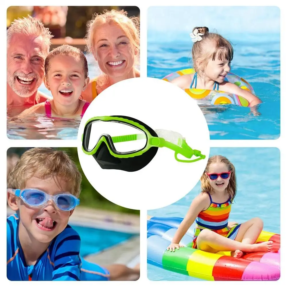 Large Frame Swimming Goggles Waterproof with Glasses Case Diving Eyewear Wide View HD Water Racing Glasses Water Sports