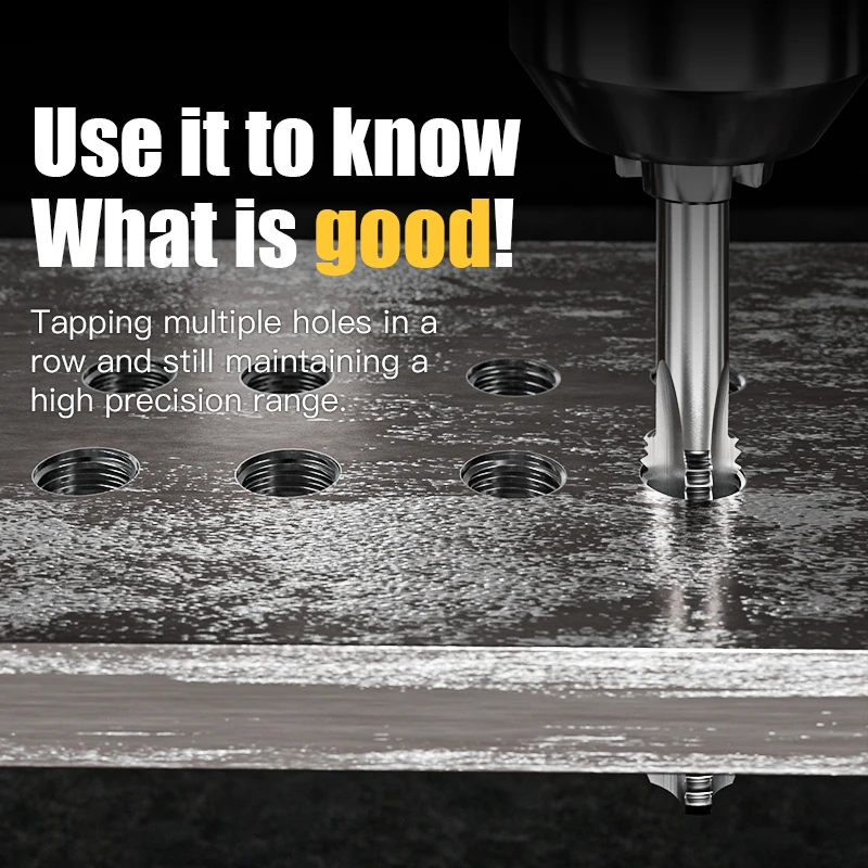 Thread Tap Set 6pcs Screw Taps T Type  M3 M4 M5 M6 M8 Machine Drills Hand Tapping Threading Tool with Adjustable Tap Wrench