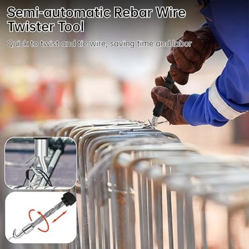 Semi-Automatic Rebar Tying Machine Construction Site Winding Tool 2023 New Steel Bar Tying Hook Straight Pull Bar Binding Hook