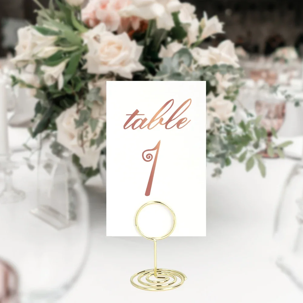 Metall Tisch karten halter runde Herzform Fotoclip Hochzeit Tisch Tisch karte steht Geburtstags feier Dekoration Lieferungen – Detail 4