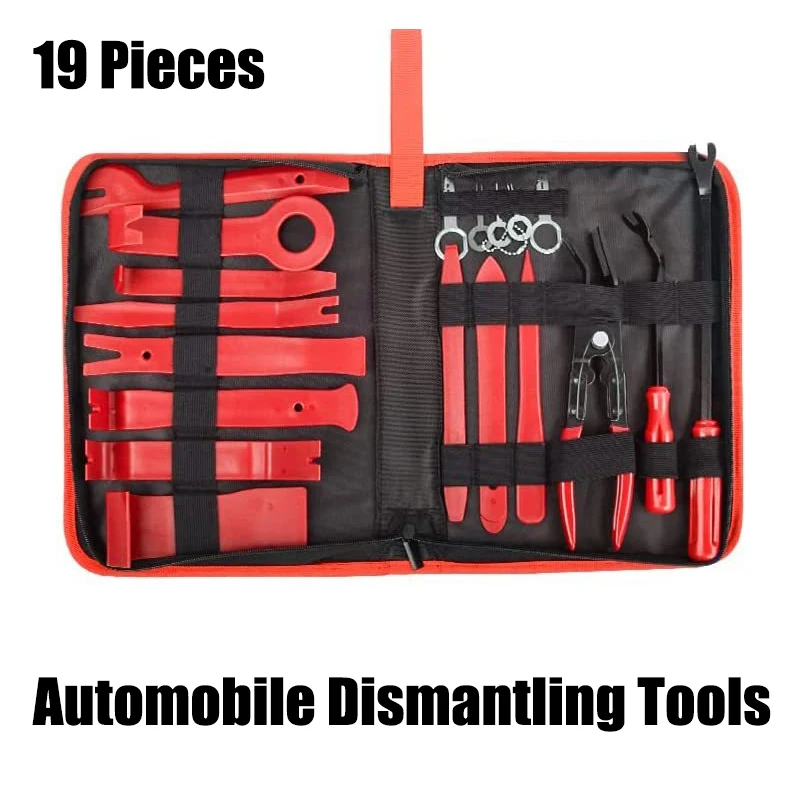 19PCS/Bag Car Trim Removal Tool Interior Door Clip Panel Trim Dashboard Removal Kit Auto Car Opening Repair Tool Set