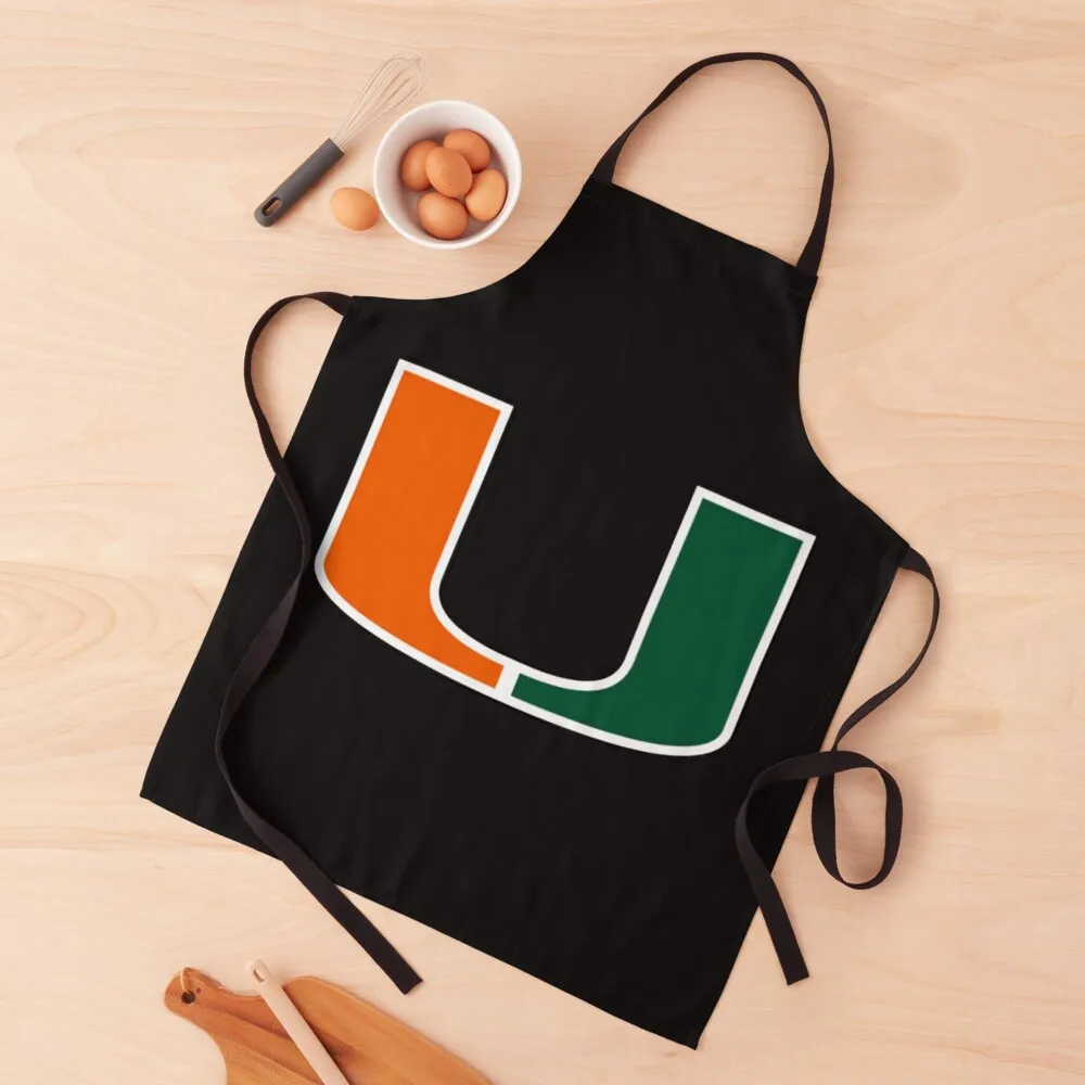 

Miami Hurricanes logo Apron for women halloween manicurist For Women Kitchen Camping Apron