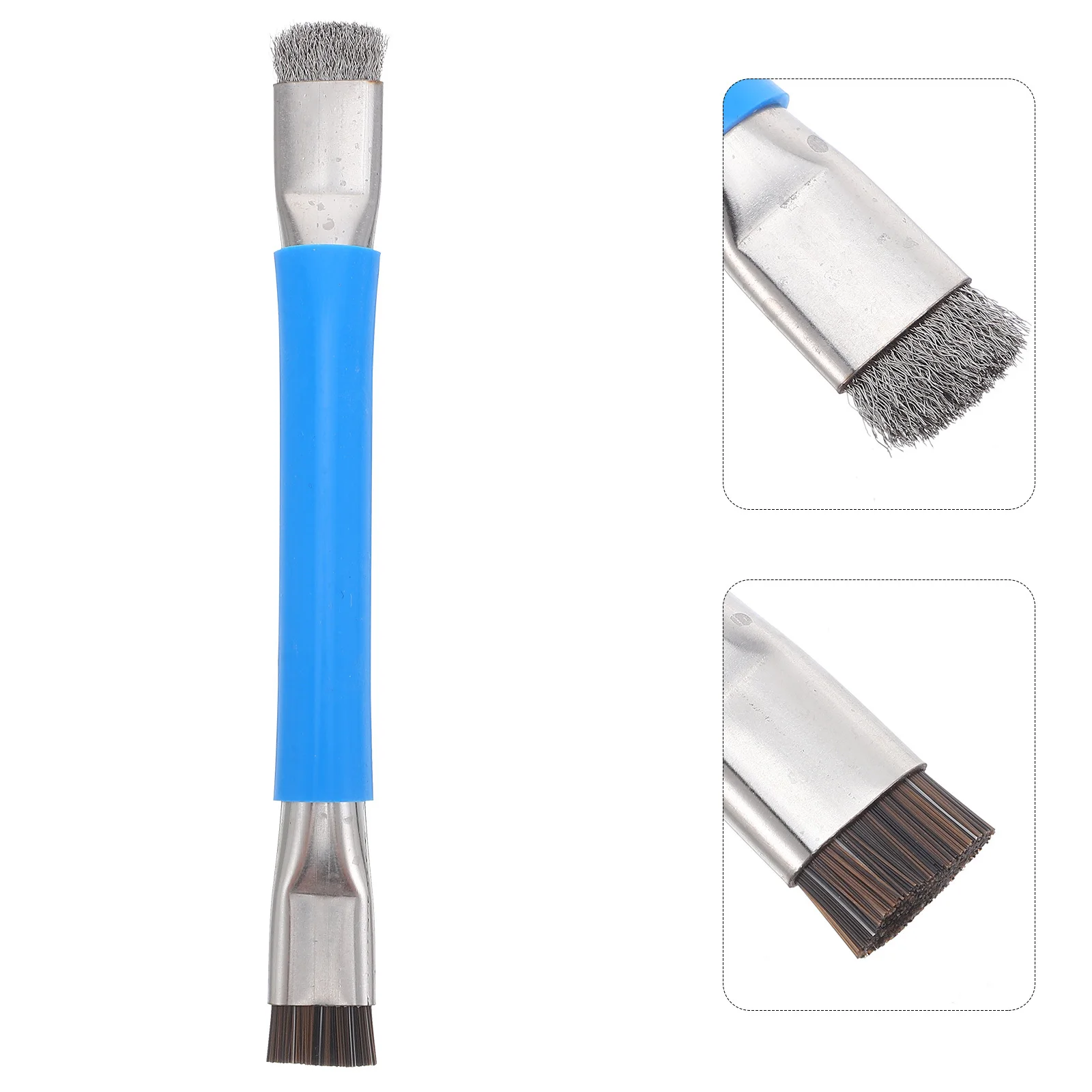 

2pcs Phone Motherboard IC Cleaning Brush - Dual-Head Anti-Static Cleaning Brush For Watch Keyboard And Computer - Horse Hair & S