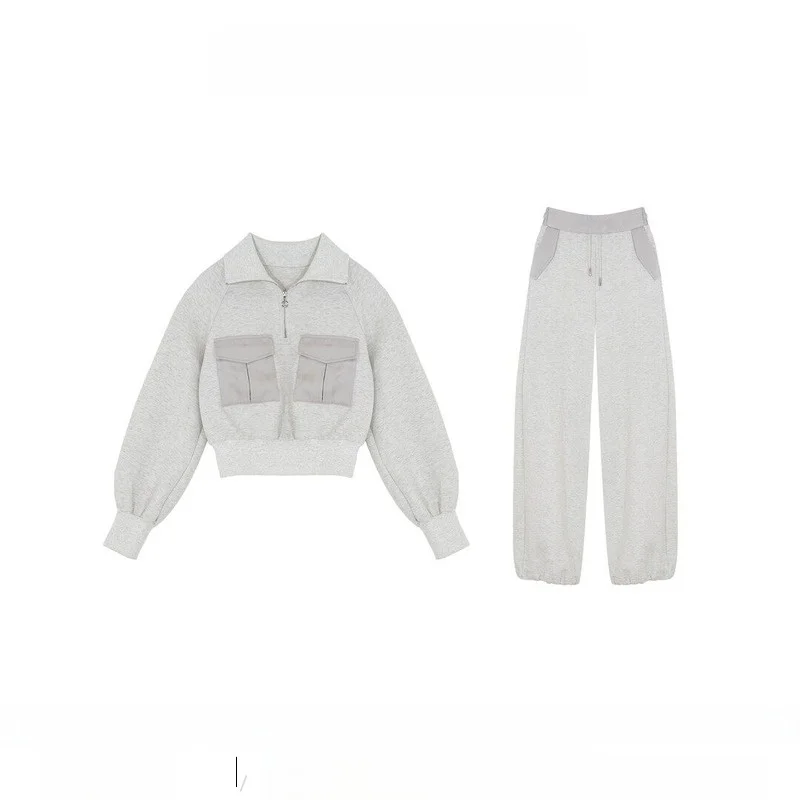 

Wildsiren Women's Sweatshirt Set High Waist Wide Leg Pants Casual Style Spring 2026 New Arrival Fashionable Quality Polyester...