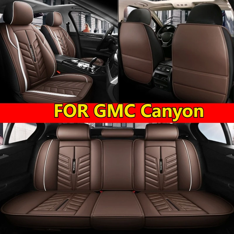 

Чехол на автомобильное сиденье GMC Canyon, удобный пояс из искусственной кожи, высококачественный полный комплект, 5-местный чехол на сиденье с полным запахом, чехол на четыре сезона