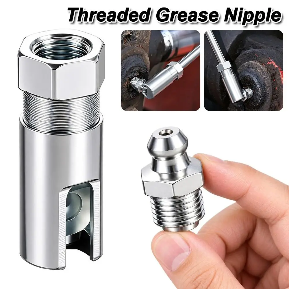 High Pressure Open-ended Right-angle Oil Injector Leak Resistant Threaded Connection Lubrication Fittings Flush Mount